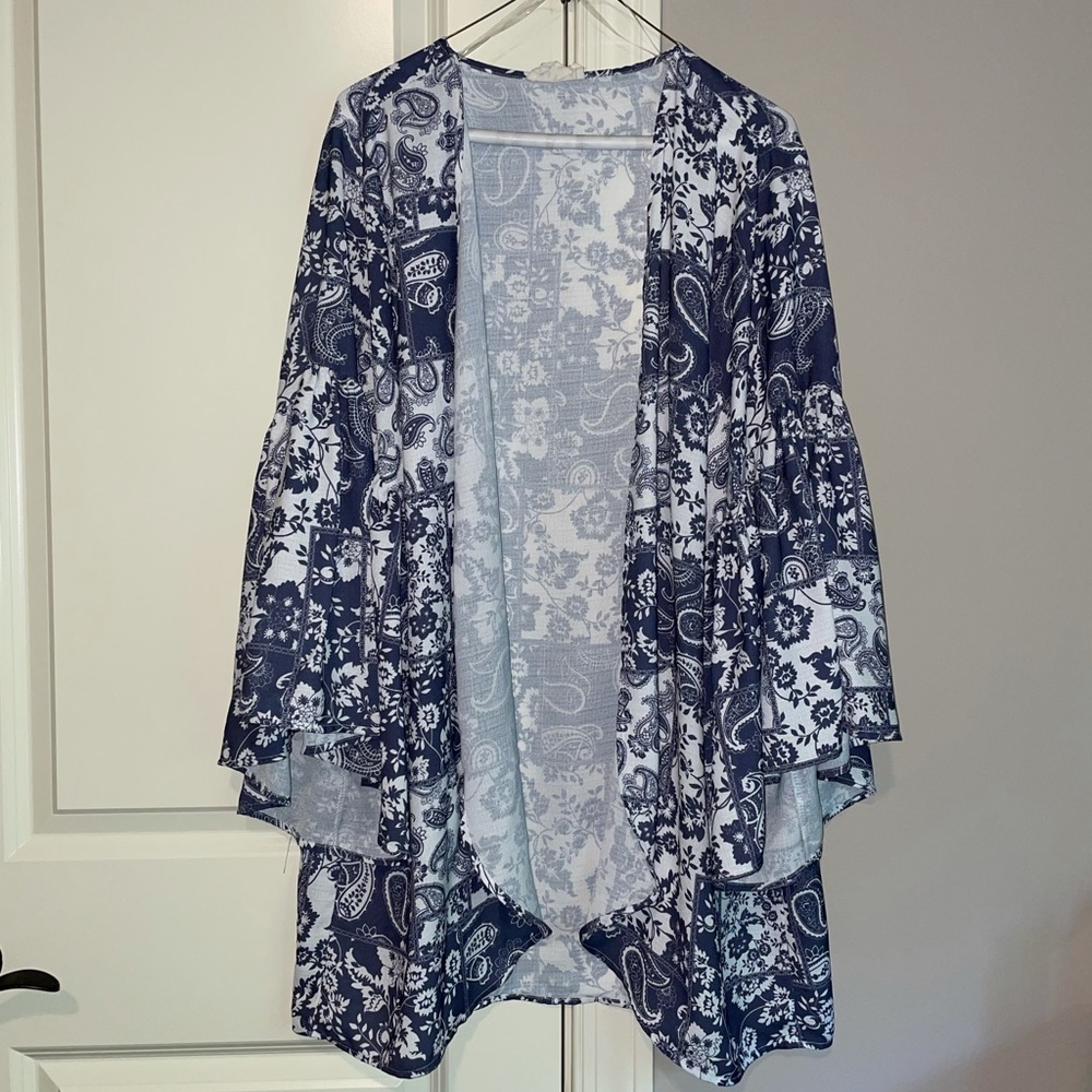 Purple & White Cardigan
